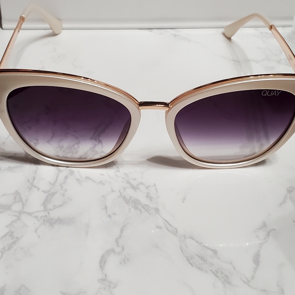 Quay Pearl White Sunglasses